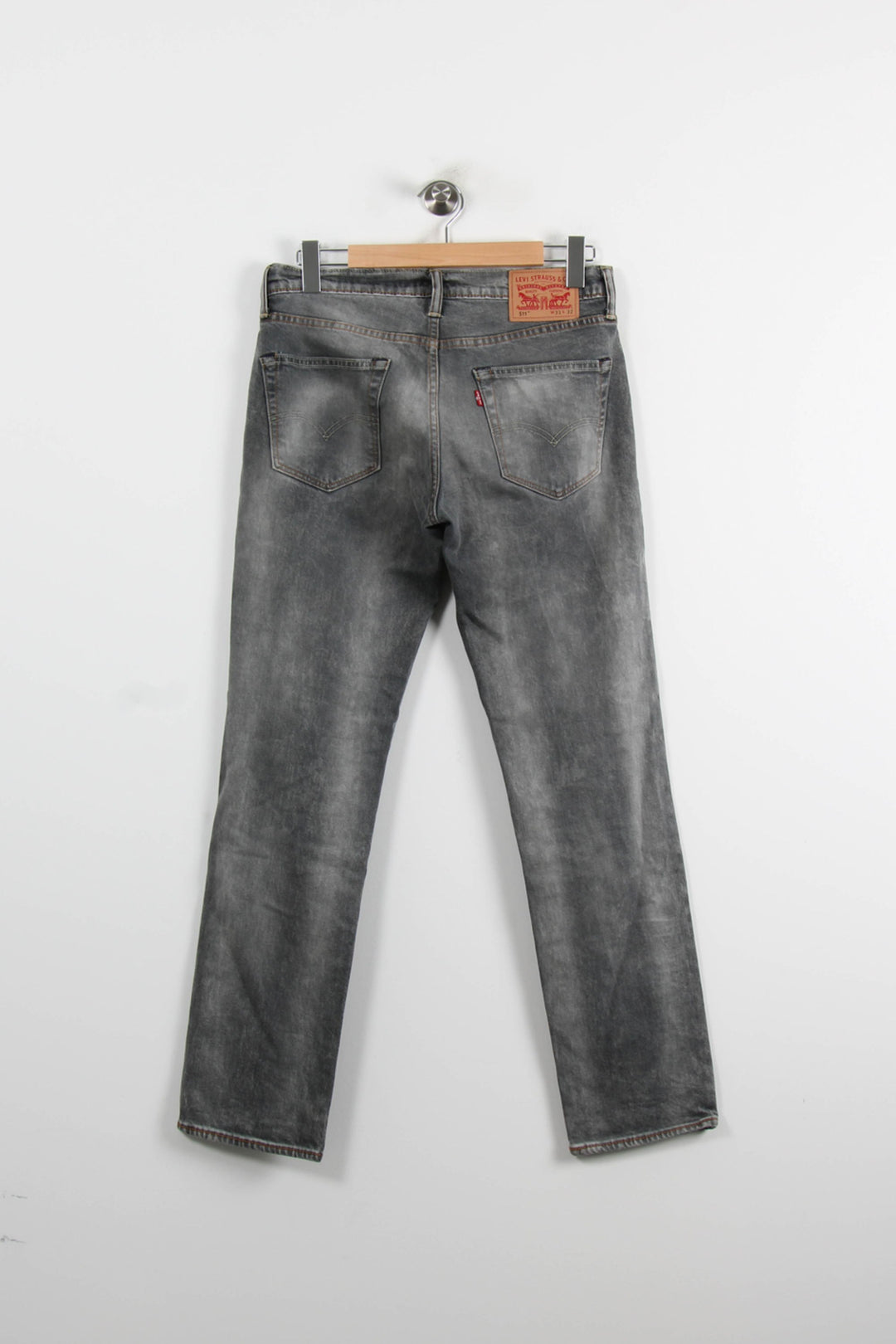 Jean Slim Gris - Taille L/40 de la marque Levi's | PARAD73812 - Vendu par Paradigme - Image 4