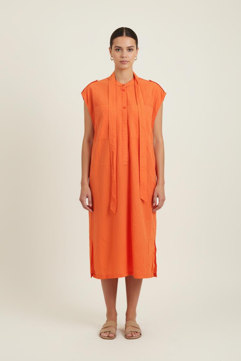 Robe Midi Orange - Taille L/40 de la marque Sessùn | PARAD73815 - Vendu par Paradigme - Image 1