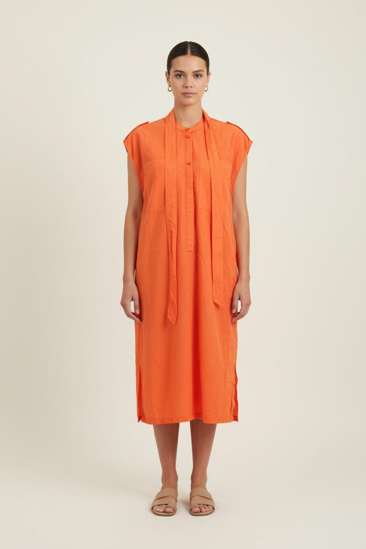 Robe Midi Orange - Taille L/40 de la marque Sessùn | PARAD73815 - Vendu par Paradigme - Image 1