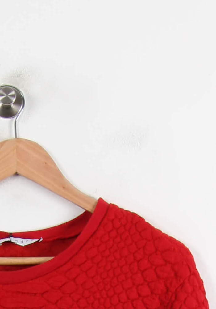 Sweat Rouge - Taille S/36 de la marque Sandro | PARAD73820 - Vendu par Paradigme - Image 3