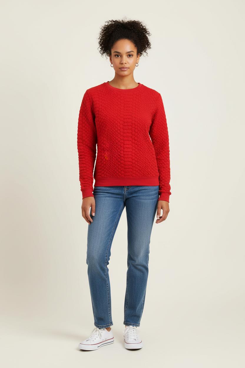 Sweat Rouge - Taille S/36 de la marque Sandro | PARAD73820 - Vendu par Paradigme - Image 1