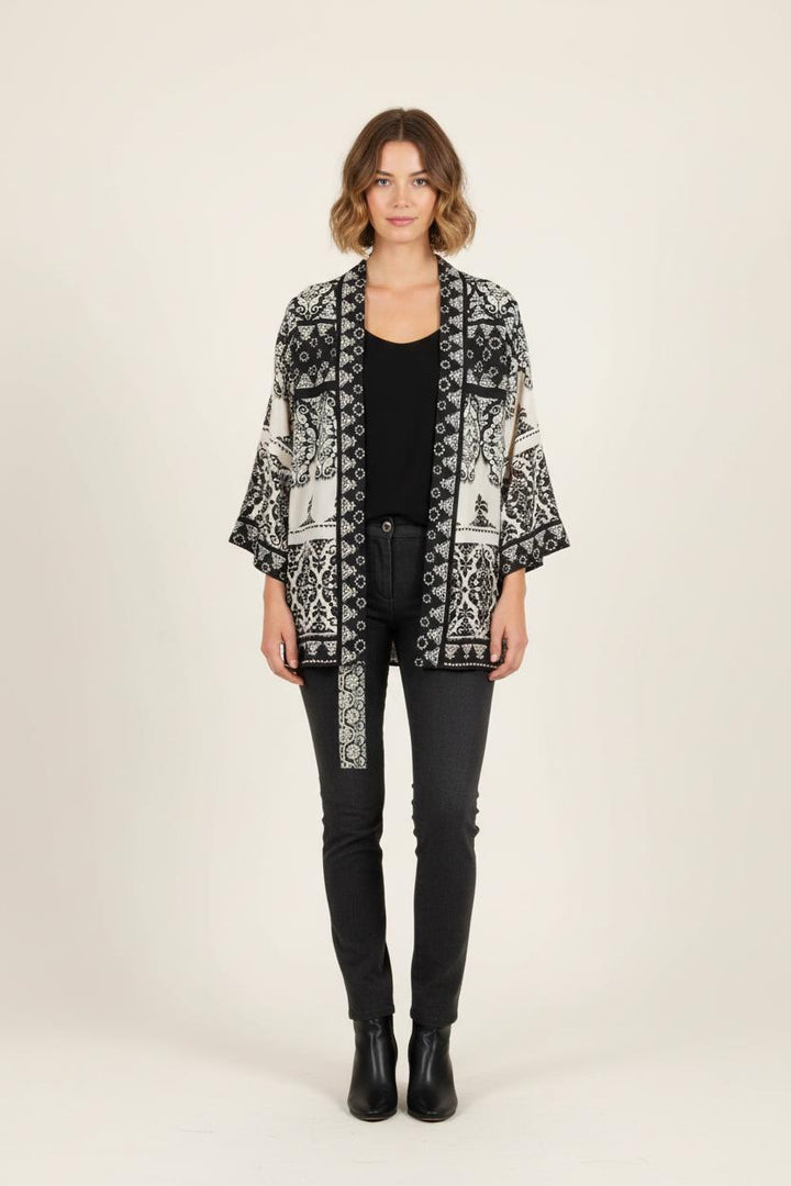 Kimono Noir et Blanc - Taille M/38 de la marque Gerard Darel | PARAD73834 - Vendu par Paradigme - Image 1