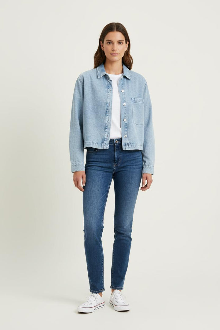 Chemise en Jean Bleue - Taille L/40 de la marque Des petits hauts | PARAD73836 - Vendu par Paradigme - Image 1