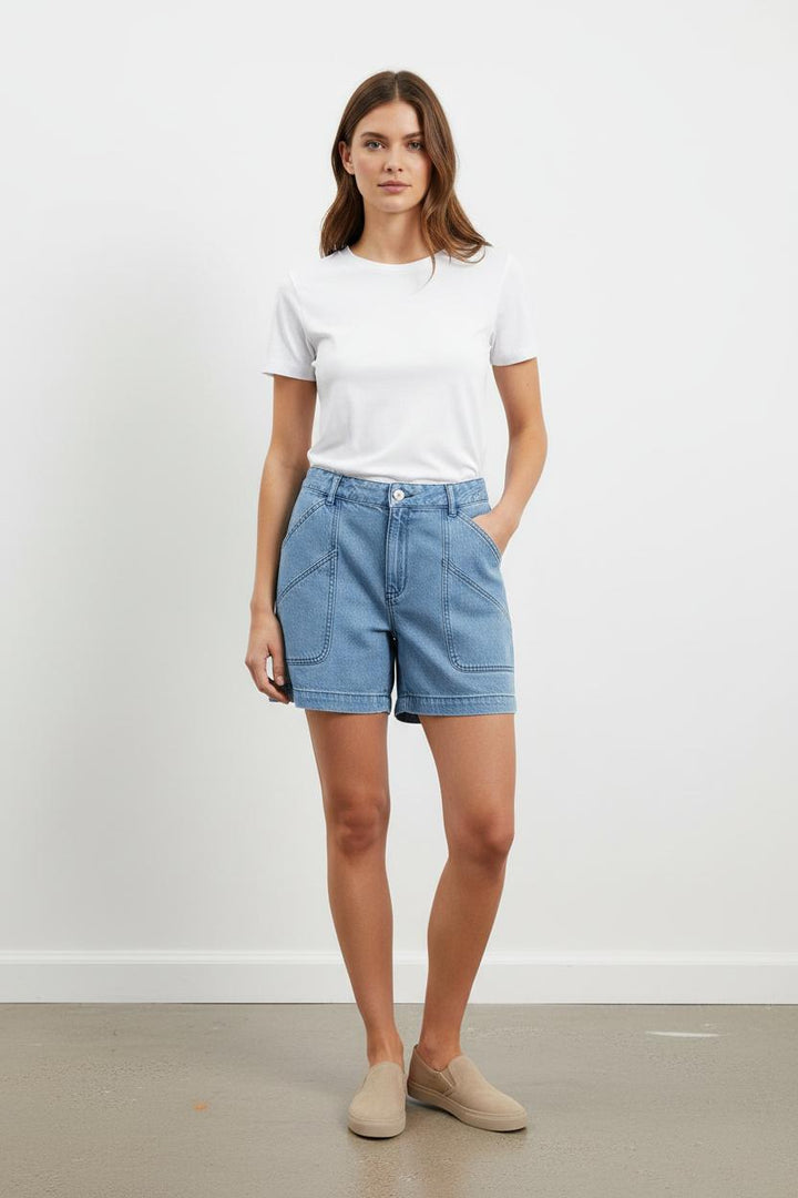Short en Jean Bleu - Taille L/40 de la marque IKKS | PARAD73837 - Vendu par Paradigme - Image 1