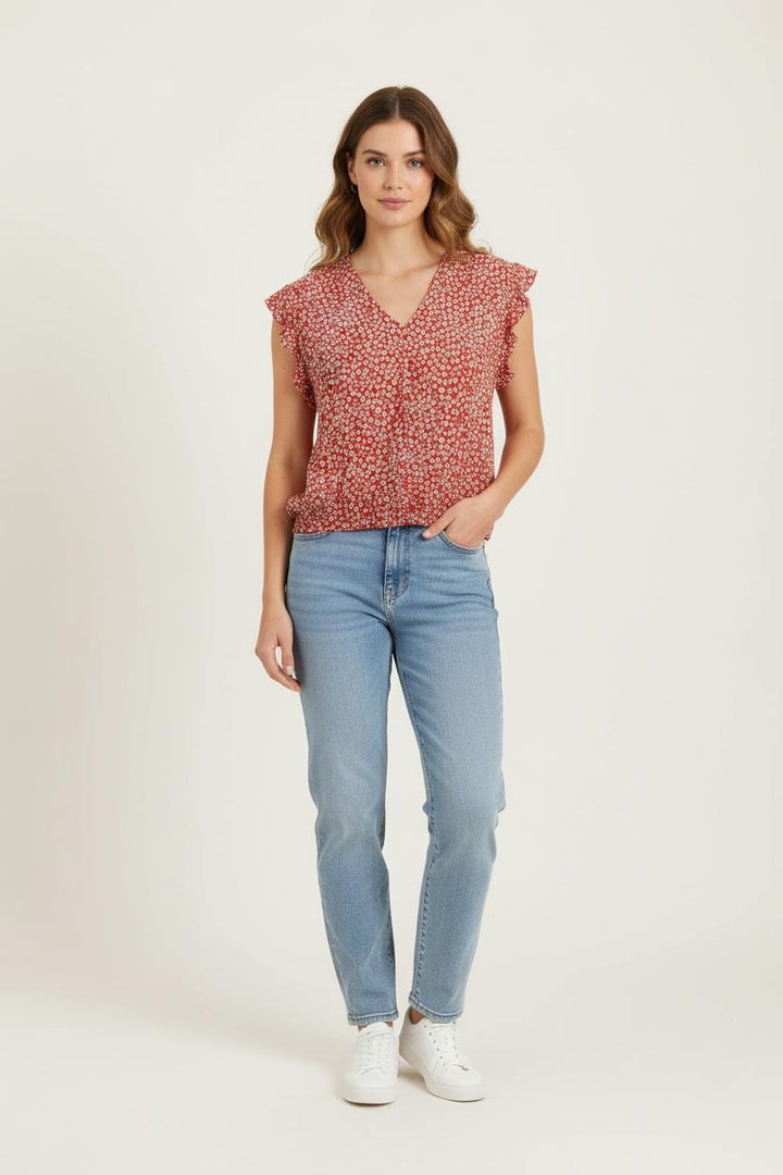 Blouse Rouge et Blanche - Taille L/40 de la marque Pablo | PARAD73840 - Vendu par Paradigme - Image 1