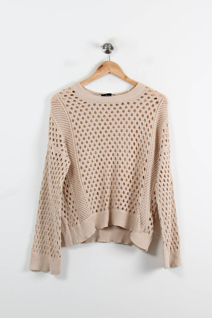 Pull Ajouré Beige - Taille XS/34 de la marque Bérénice | PARAD73846 - Vendu par Paradigme - Image 2