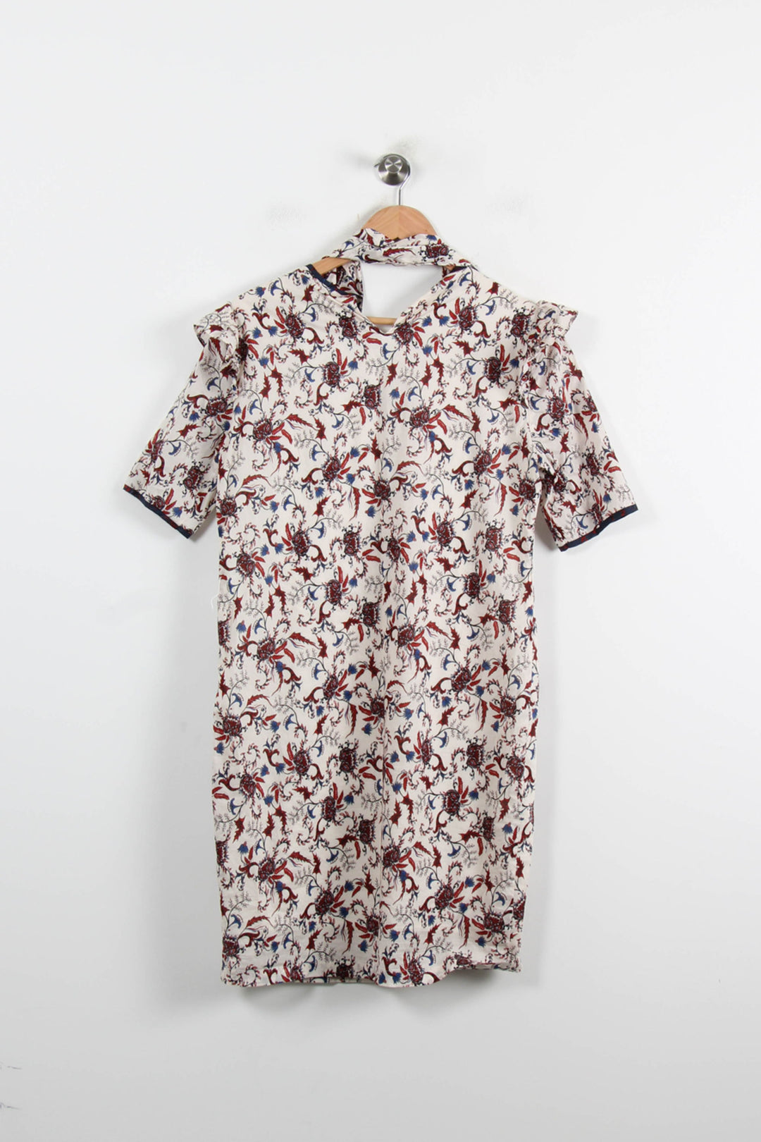Robe Imprimée Beige et Rouge - Taille XS/34 de la marque Ekyog | PARAD73857 - Vendu par Paradigme - Image 4