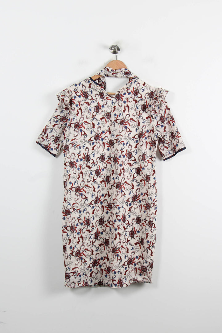 Robe Imprimée Beige et Rouge - Taille XS/34 de la marque Ekyog | PARAD73857 - Vendu par Paradigme - Image 4