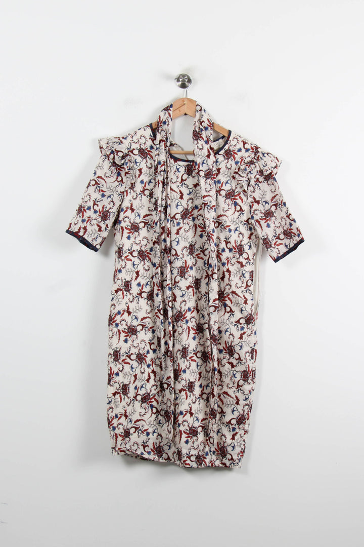 Robe Imprimée Beige et Rouge - Taille XS/34 de la marque Ekyog | PARAD73857 - Vendu par Paradigme - Image 2
