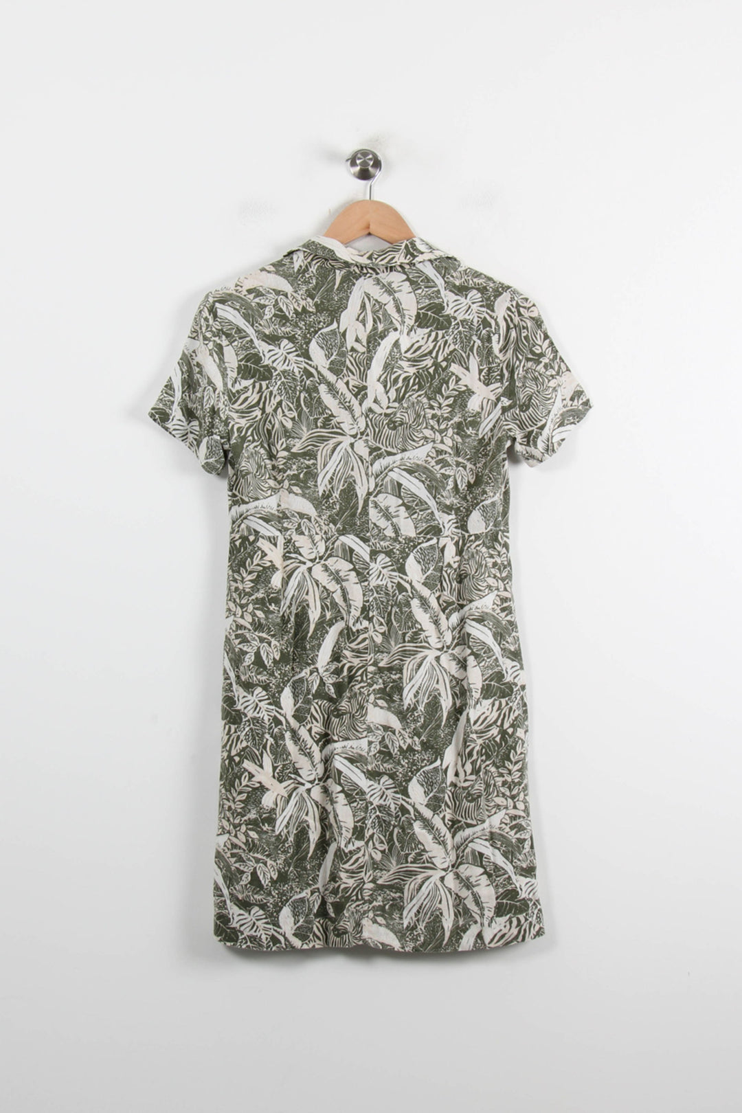Robe Chemise Verte et Blanche - Taille S/36 de la marque Caroll | PARAD73861 - Vendu par Paradigme - Image 4