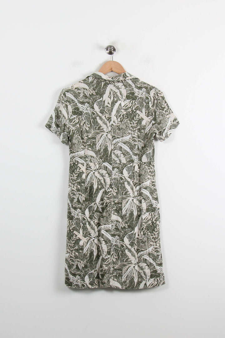 Robe Chemise Verte et Blanche - Taille S/36 de la marque Caroll | PARAD73861 - Vendu par Paradigme - Image 4