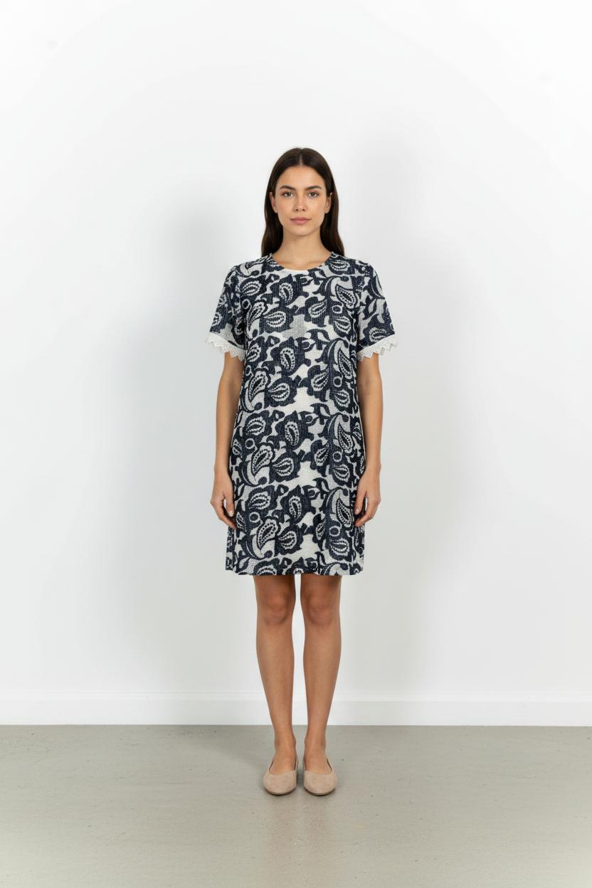 Robe Courte Bleu et Blanche - Taille M/38 de la marque Suncoo | PARAD73865 - Vendu par Paradigme - Image 1