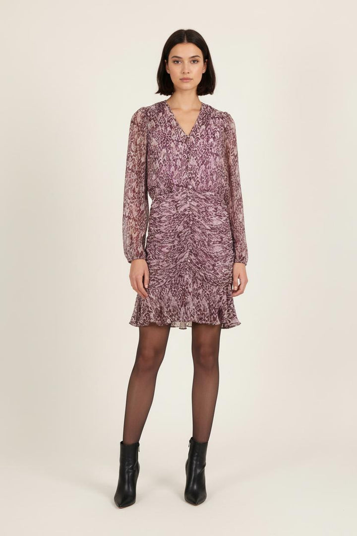 Robe Courte Violette et Blanche - Taille S/36 de la marque Bérénice | PARAD73877 - Vendu par Paradigme - Image 1