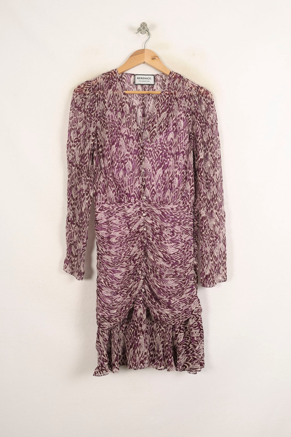 Robe Courte Violette et Blanche - Taille S/36 de la marque Bérénice | PARAD73877 - Vendu par Paradigme - Image 2