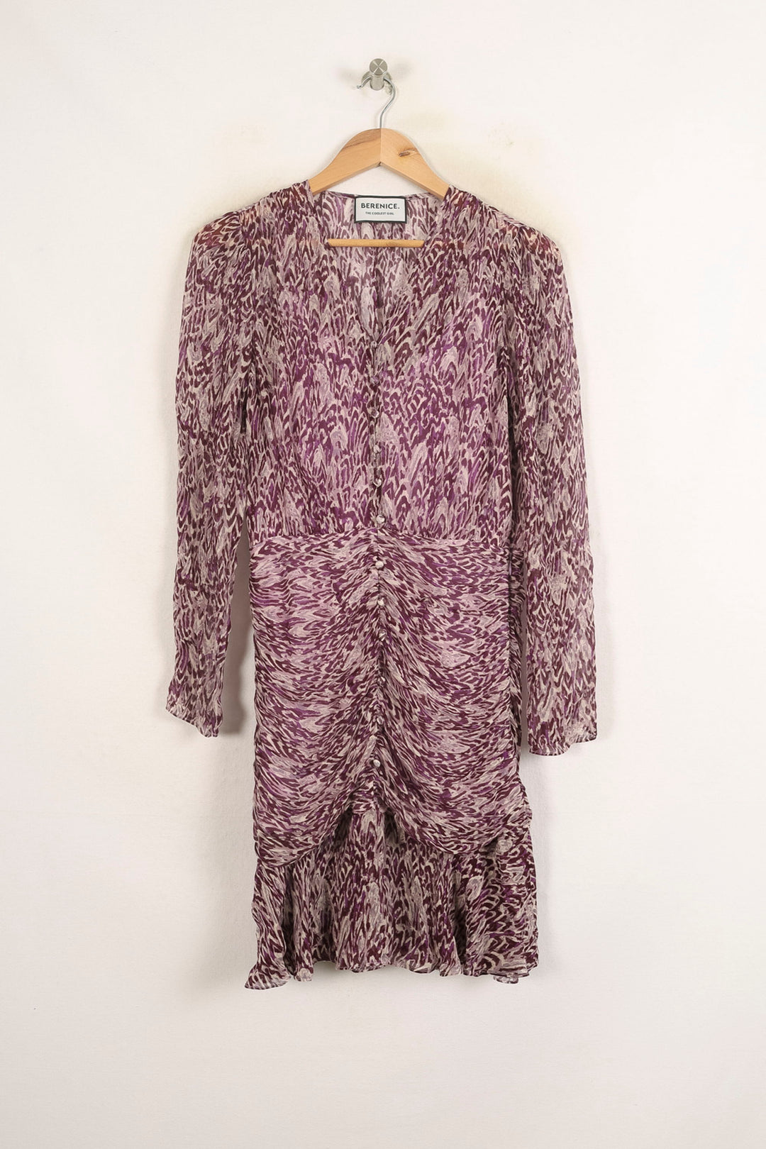 Robe Courte Violette et Blanche - Taille S/36 de la marque Bérénice | PARAD73877 - Vendu par Paradigme - Image 2