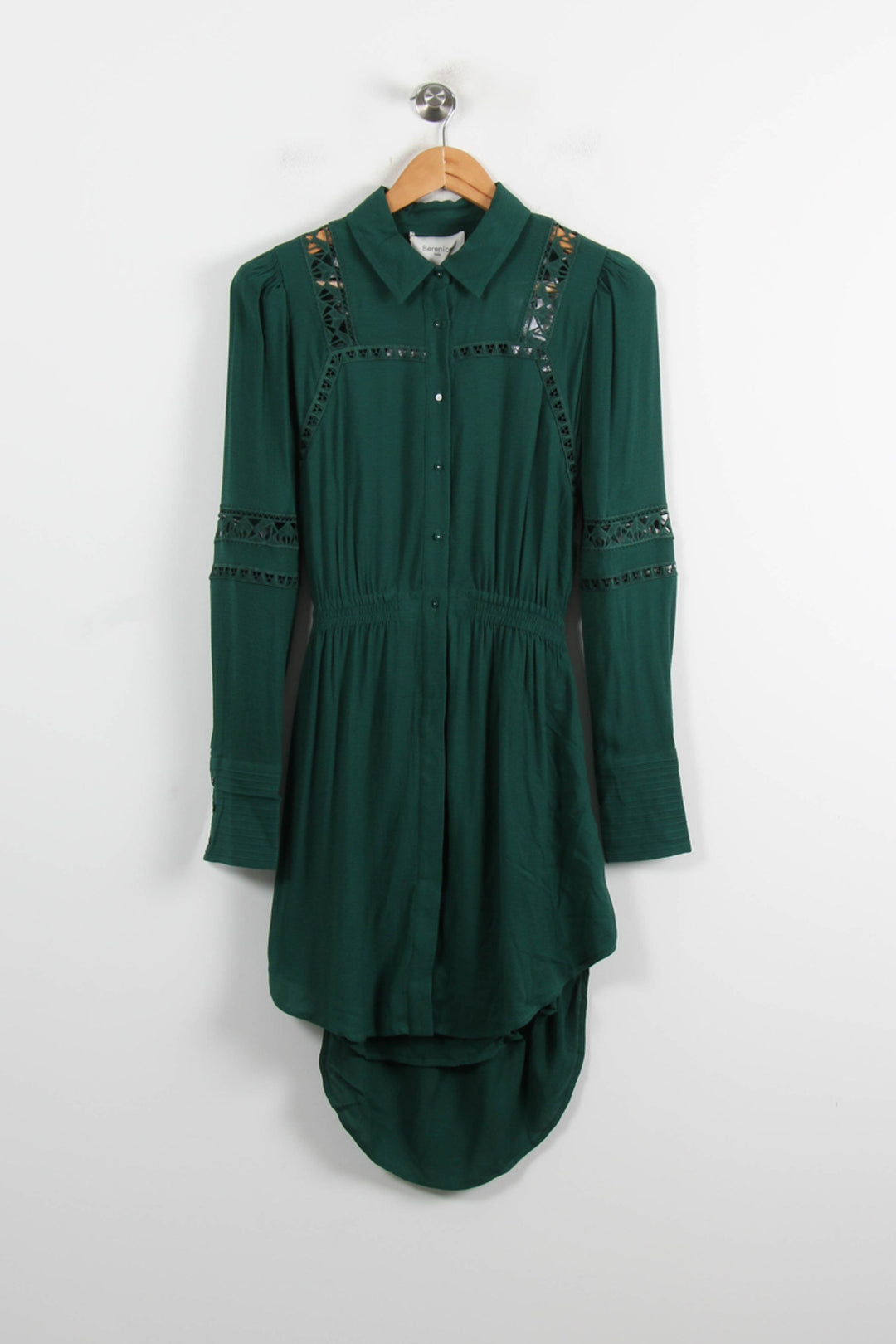 Robe Chemise Verte - Taille S/36 de la marque Bérénice | PARAD73878 - Vendu par Paradigme - Image 2