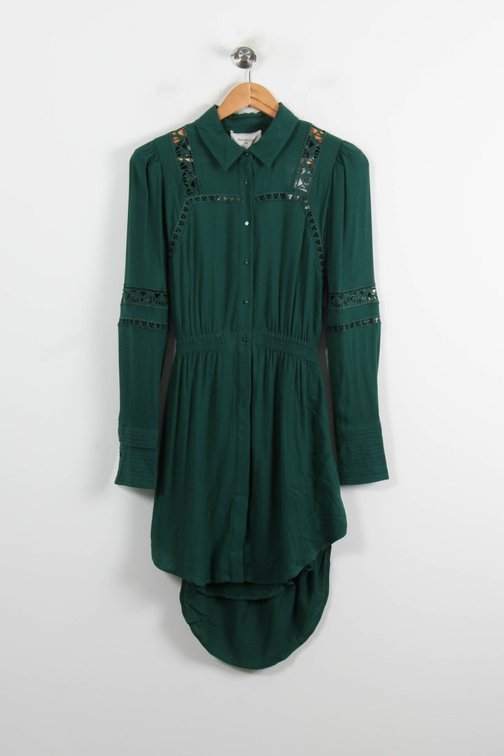 Robe Chemise Verte - Taille S/36 de la marque Bérénice | PARAD73878 - Vendu par Paradigme - Image 2