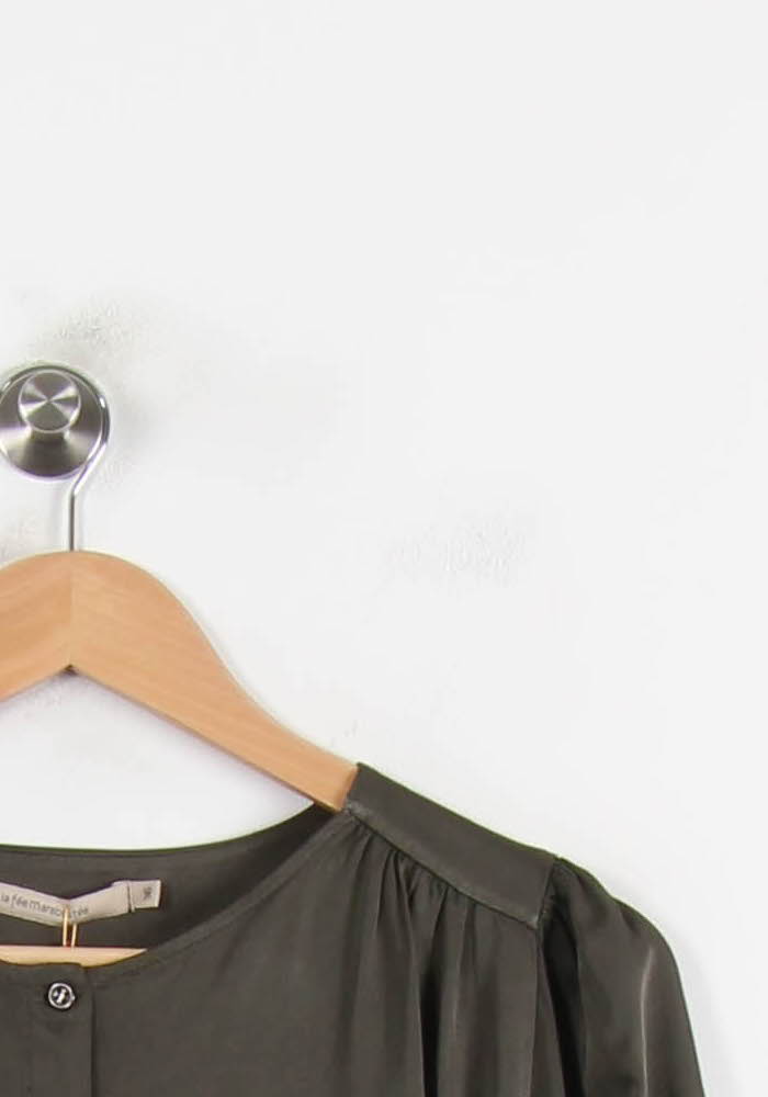 Blouse Verte - Taille S/36 de la marque La Fée Maraboutée | PARAD73885 - Vendu par Paradigme - Image 3