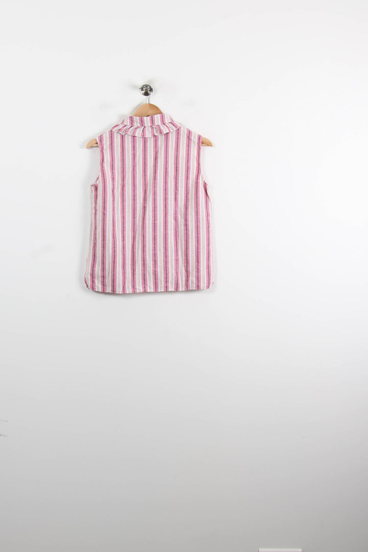 Chemisier Sans Manches Rose et Blanc - Taille S/36 de la marque Balzac Paris | PARAD73893 - Vendu par Paradigme - Image 4