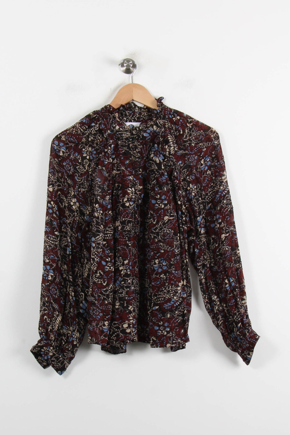 Blouse Bordeaux et Bleu - Taille M/38 de la marque ba&sh | PARAD73895 - Vendu par Paradigme - Image 2