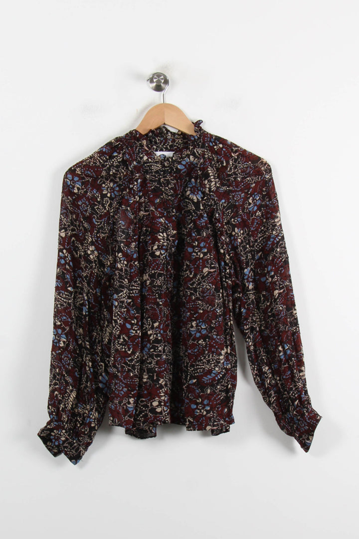 Blouse Bordeaux et Bleu - Taille M/38 de la marque ba&sh | PARAD73895 - Vendu par Paradigme - Image 2