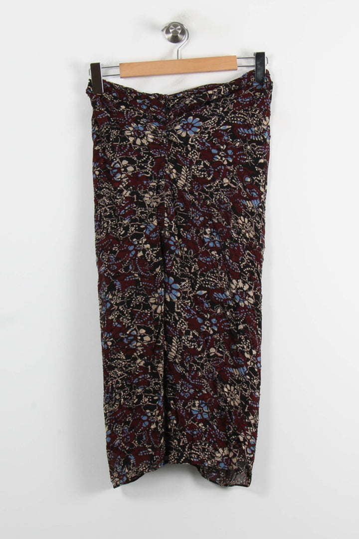 Jupe Midi Bordeaux et Bleu - Taille M/38 de la marque ba&sh | PARAD73896 - Vendu par Paradigme - Image 4