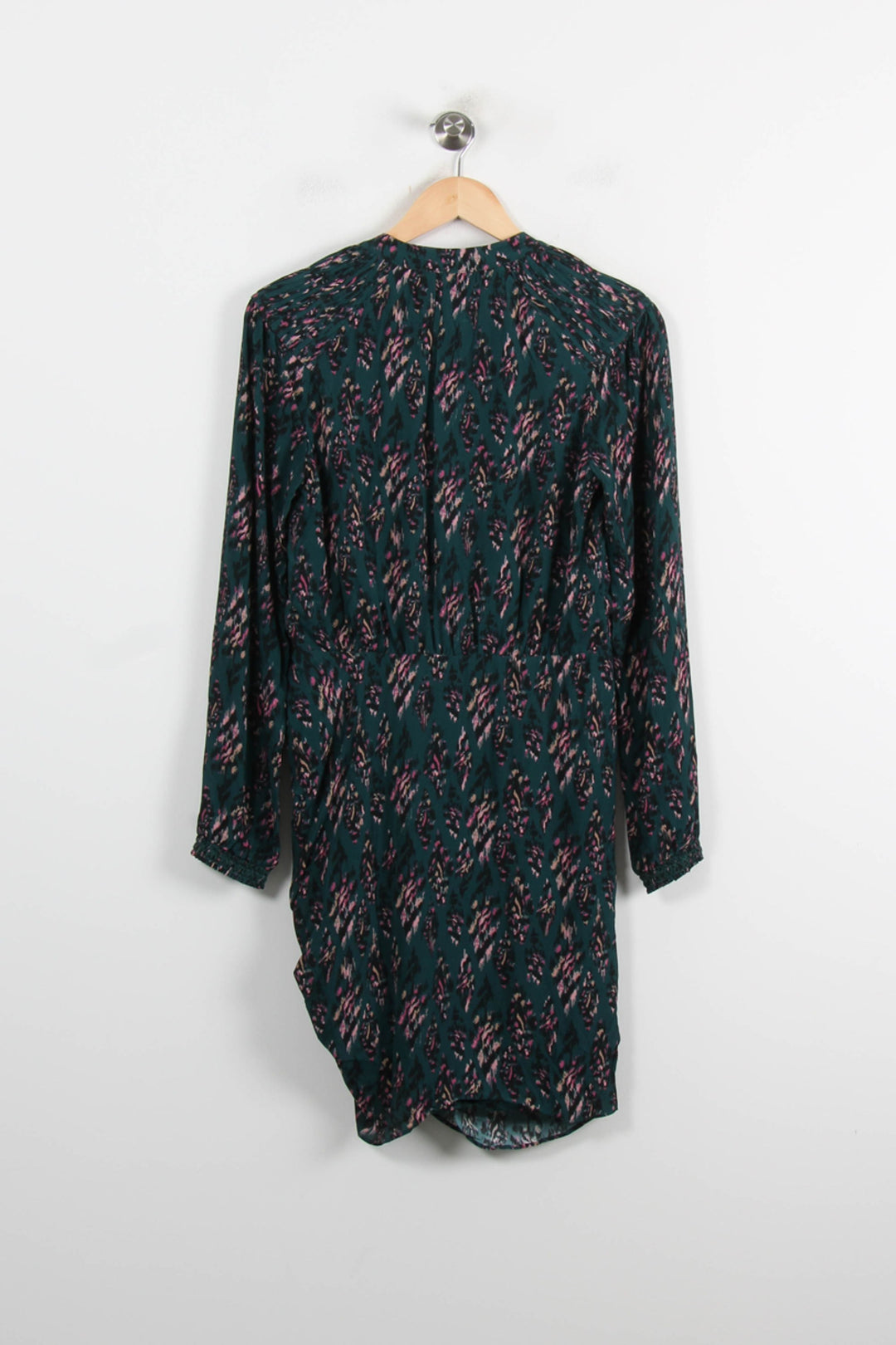 Robe Portefeuille Verte et Rose - Taille S/36 de la marque Bérénice | PARAD73904 - Vendu par Paradigme - Image 4