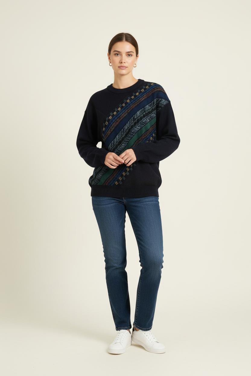 Pull Bleu et Vert - Taille S/36 de la marque Bérénice | PARAD73907 - Vendu par Paradigme - Image 1