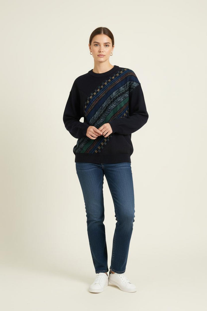 Pull Bleu et Vert - Taille S/36 de la marque Bérénice | PARAD73907 - Vendu par Paradigme - Image 1