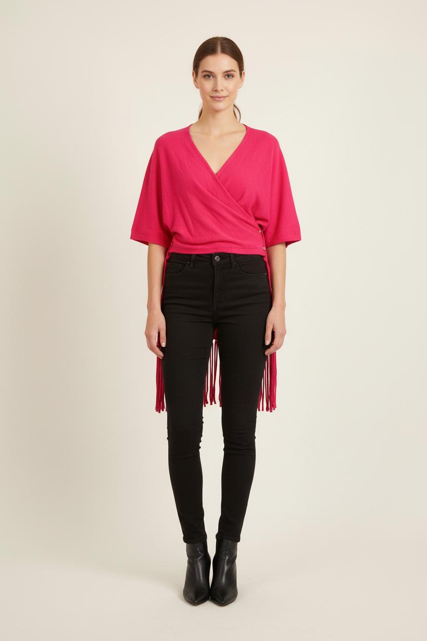 Poncho Rose - Taille S/36 de la marque Bérénice | PARAD73908 - Vendu par Paradigme - Image 1