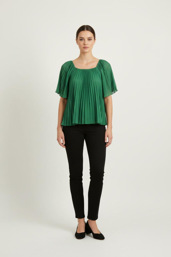 Blouse Plissée Verte - Taille L/40 de la marque Sézane | PARAD73914 - Vendu par Paradigme - Image 1