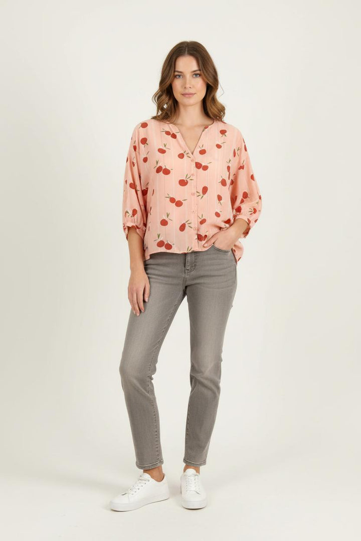 Blouse Orange et Rouge - Taille S/36 de la marque Des petits hauts | PARAD73918 - Vendu par Paradigme - Image 1