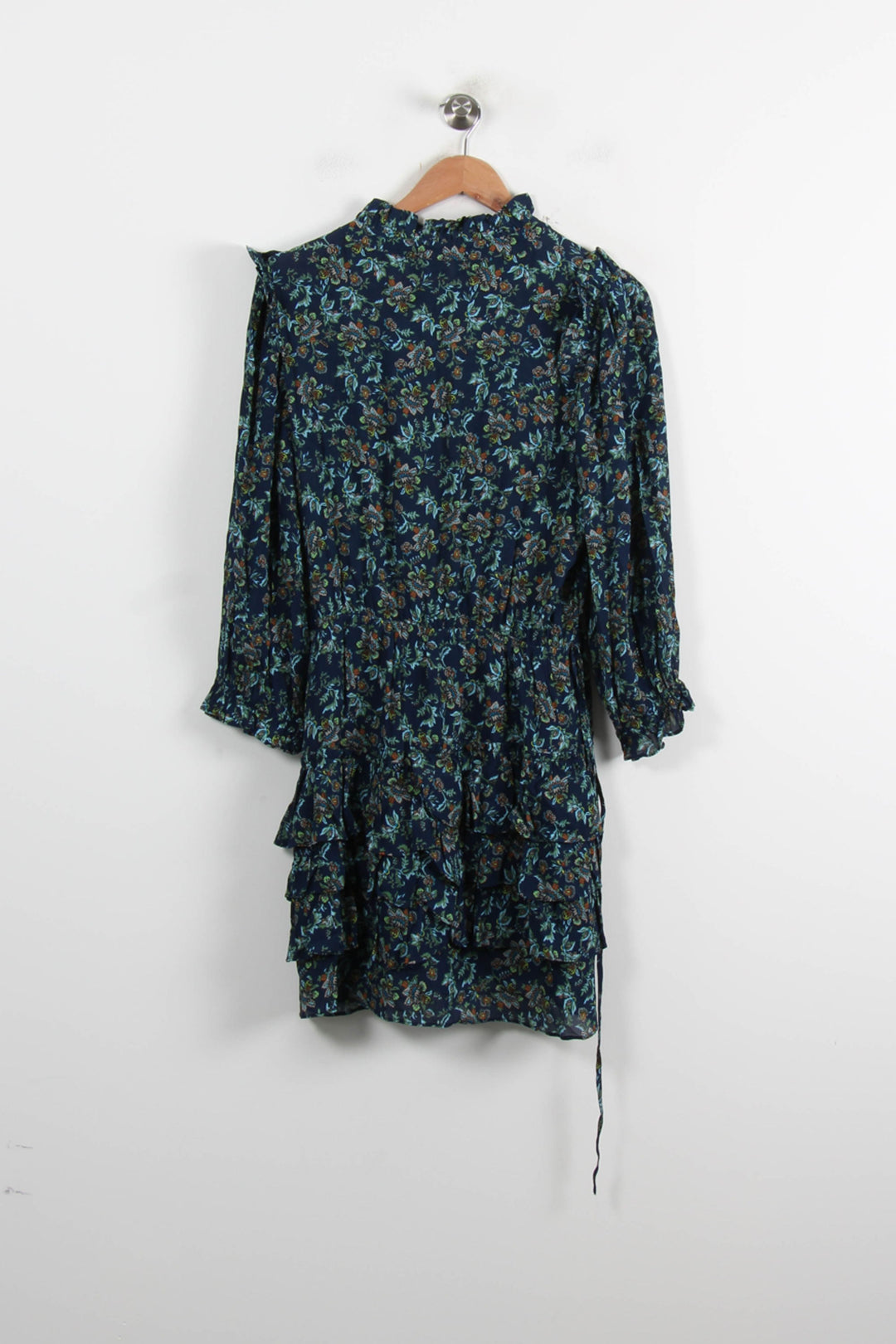 Robe Volantée Fleurie Bleu - Taille S/36 de la marque Bérénice | PARAD73922 - Vendu par Paradigme - Image 4