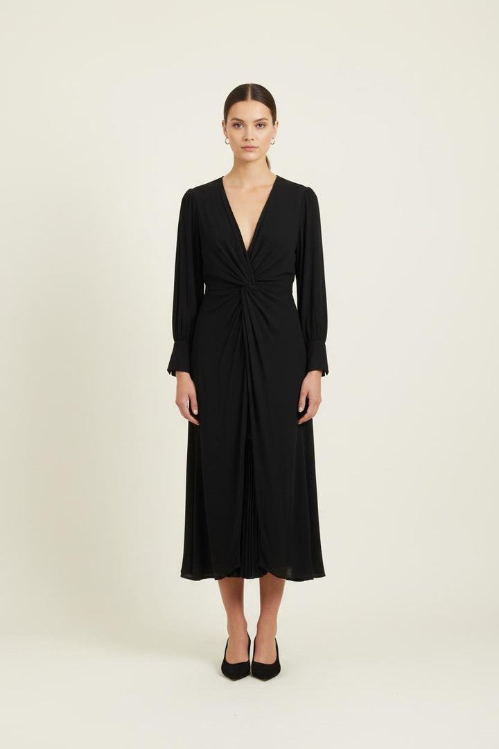Robe Midi Noire - Taille M/38 de la marque Sandro | PARAD73930 - Vendu par Paradigme - Image 1