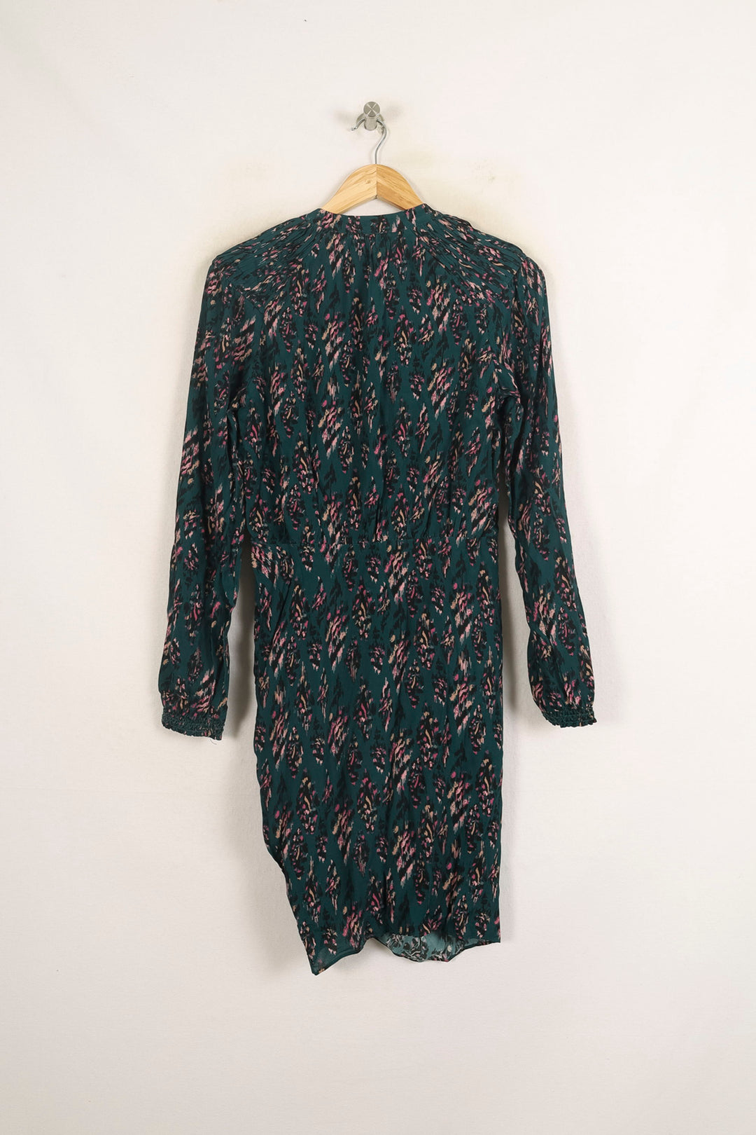 Robe Portefeuille Verte et Rose - Taille S/36 de la marque Bérénice | PARAD73937 - Vendu par Paradigme - Image 4
