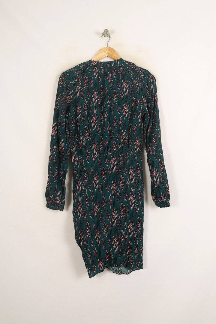 Robe Portefeuille Verte et Rose - Taille S/36 de la marque Bérénice | PARAD73937 - Vendu par Paradigme - Image 4