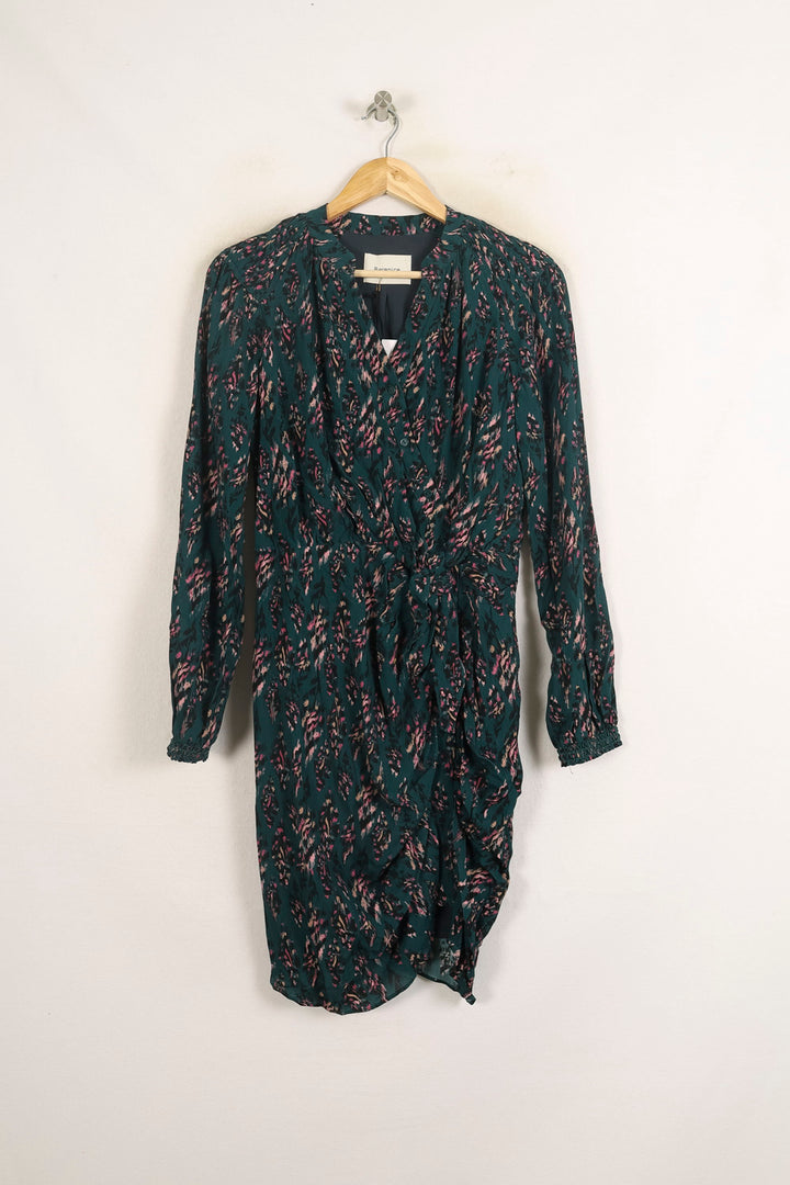 Robe Portefeuille Verte et Rose - Taille S/36 de la marque Bérénice | PARAD73937 - Vendu par Paradigme - Image 2