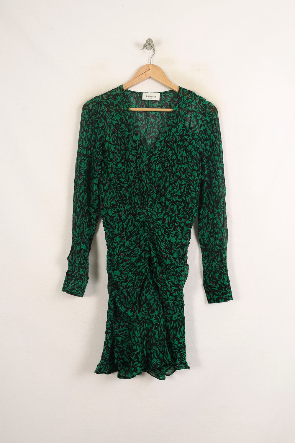Robe Portefeuille Verte et Noire - Taille S/36 de la marque Bérénice | PARAD73939 - Vendu par Paradigme - Image 2