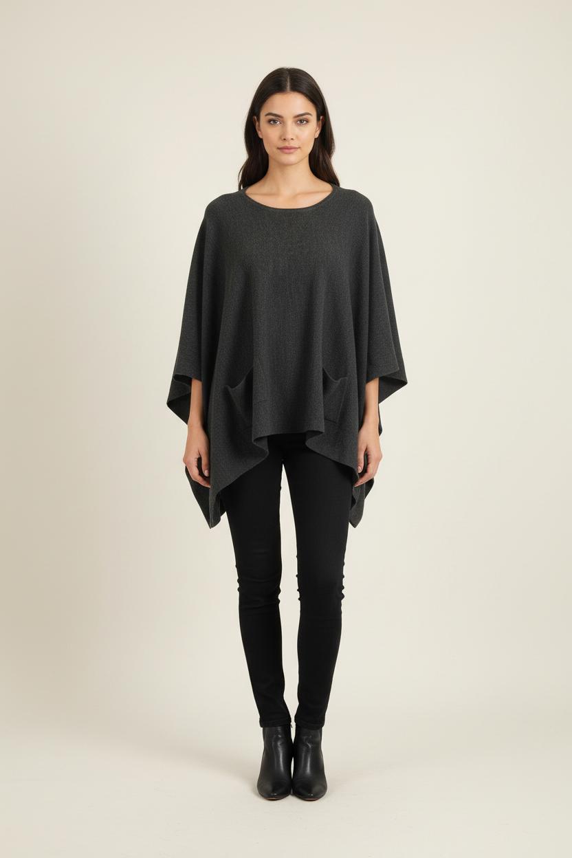 Poncho Gris - Taille S/36 de la marque Bérénice | PARAD73940 - Vendu par Paradigme - Image 1