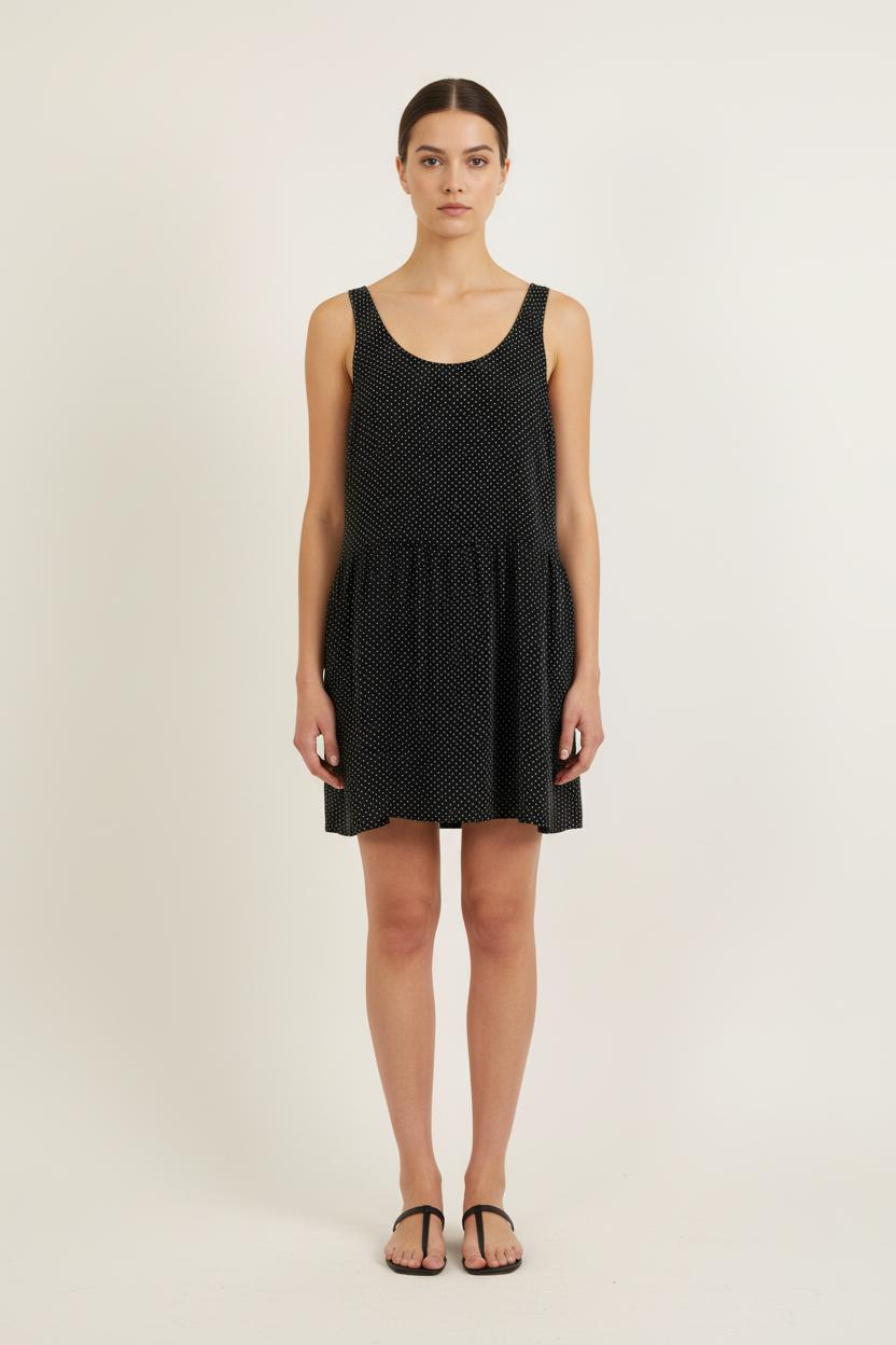 Robe Courte Noire à Pois Blancs - Taille M/38 de la marque Des petits hauts | PARAD73966 - Vendu par Paradigme - Image 1