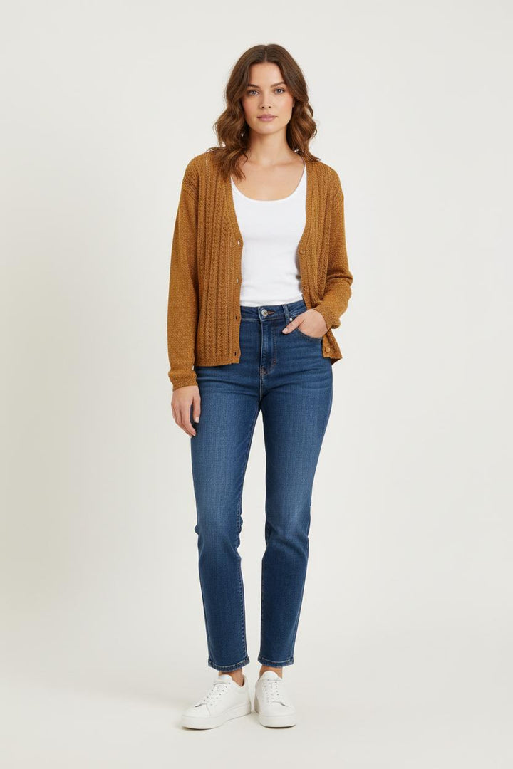 Cardigan Marron - Taille L/40 de la marque Louise Misha | PARAD73994 - Vendu par Paradigme - Image 1