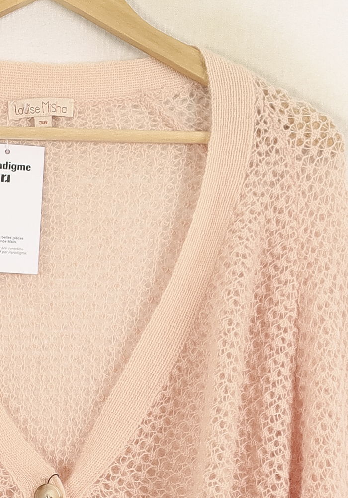 Cardigan Rose - Taille M/38 de la marque Louise Misha | PARAD73995 - Vendu par Paradigme - Image 3