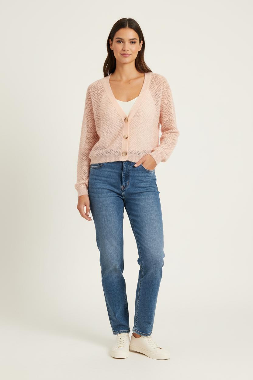 Cardigan Rose - Taille M/38 de la marque Louise Misha | PARAD73995 - Vendu par Paradigme - Image 1