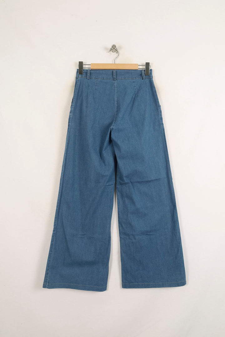 Pantalon Large Bleu - Taille M/38 de la marque La Fée Maraboutée | PARAD74005 - Vendu par Paradigme - Image 4
