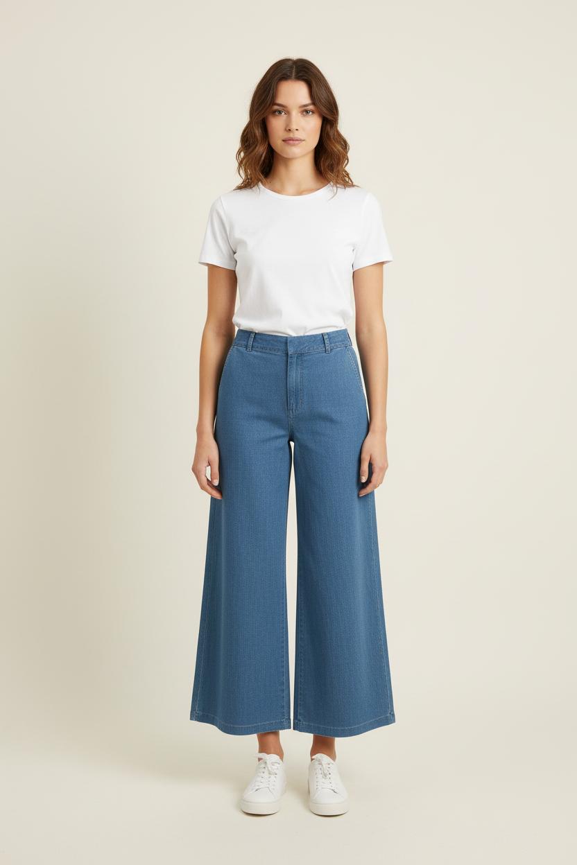 Pantalon Large Bleu - Taille M/38 de la marque La Fée Maraboutée | PARAD74005 - Vendu par Paradigme - Image 1