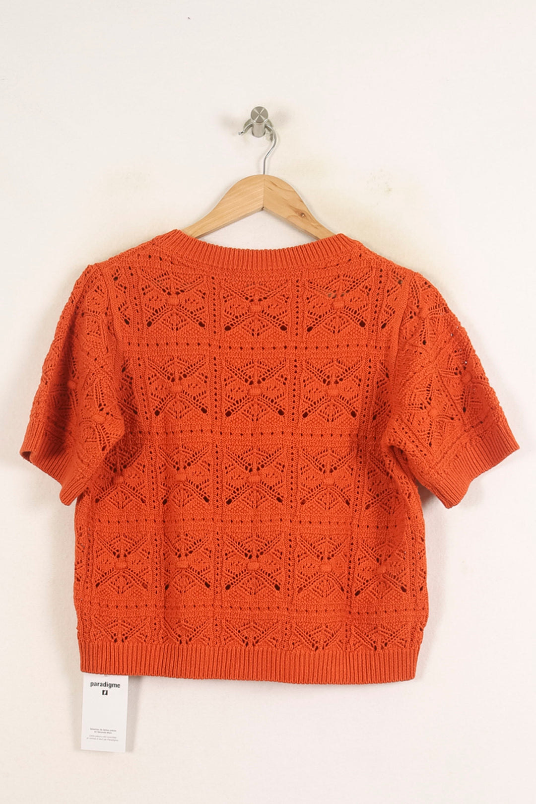Pull Orange - Taille L/40 de la marque La Fée Maraboutée | PARAD75002 - Vendu par Paradigme - Image 4