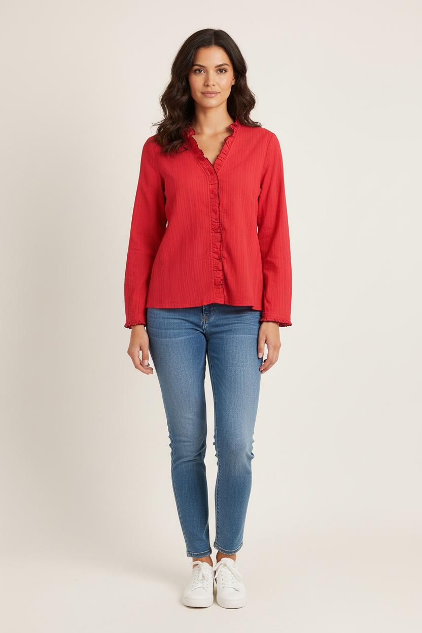 Blouse Rouge - Taille XS/34 de la marque Karl Marc John | PARAD75003 - Vendu par Paradigme - Image 1