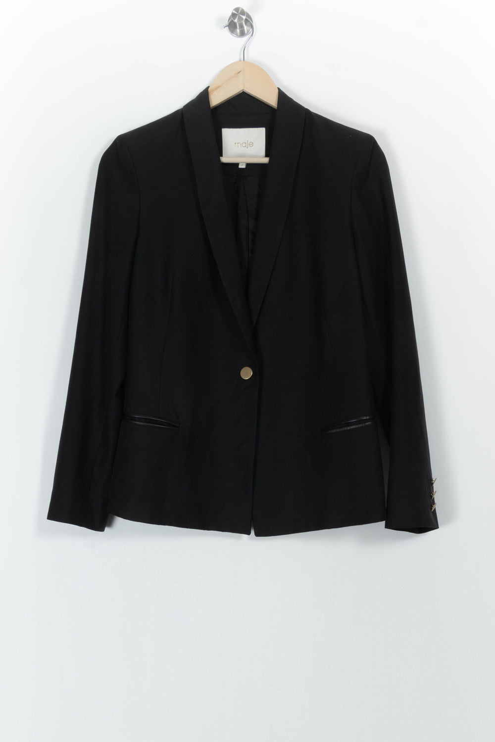 Veste Tailleur Noire - Taille M/38 de la marque Maje | PARAD75012 - Vendu par Paradigme - Image 2