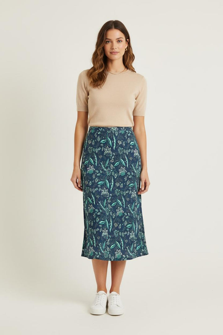 Jupe Midi Bleu et Vert - Taille L/40 de la marque Karl Marc John | PARAD75015 - Vendu par Paradigme - Image 1