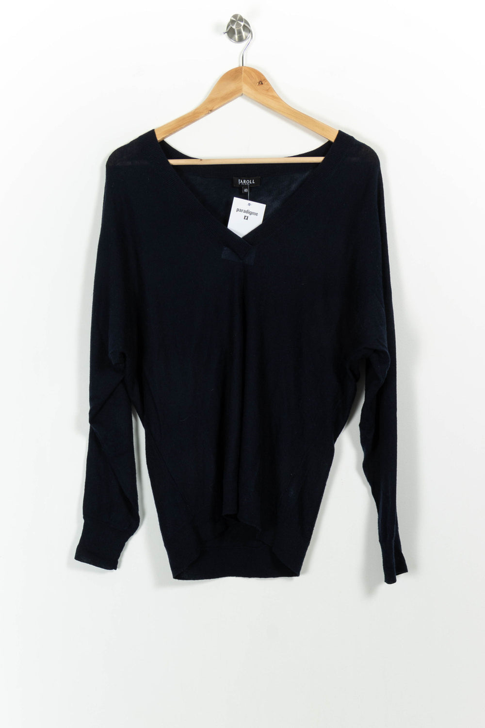 Pull Bleu - Taille L/40 de la marque Caroll | PARAD75019 - Vendu par Paradigme - Image 2